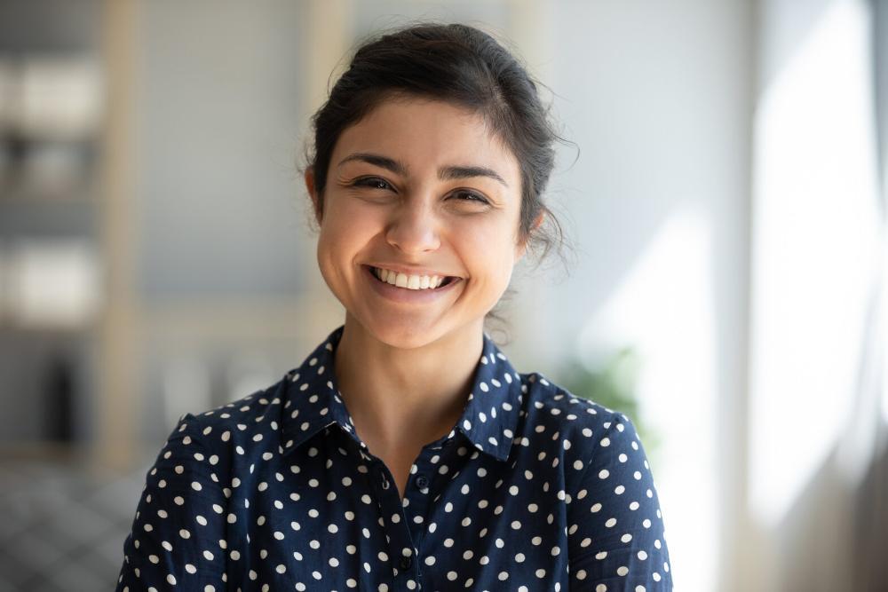 woman smiling 