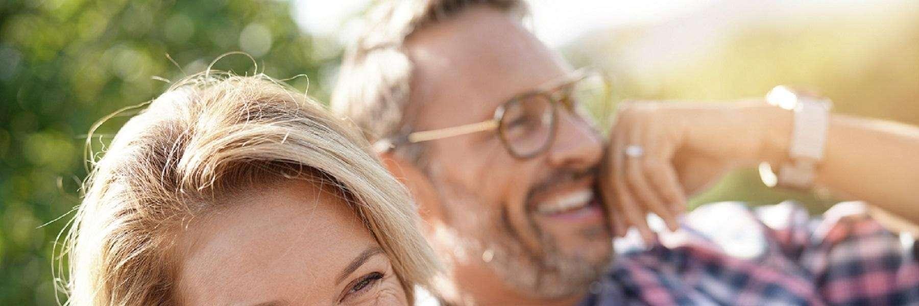 A woman and man with Invisalign in West Allis, WI
