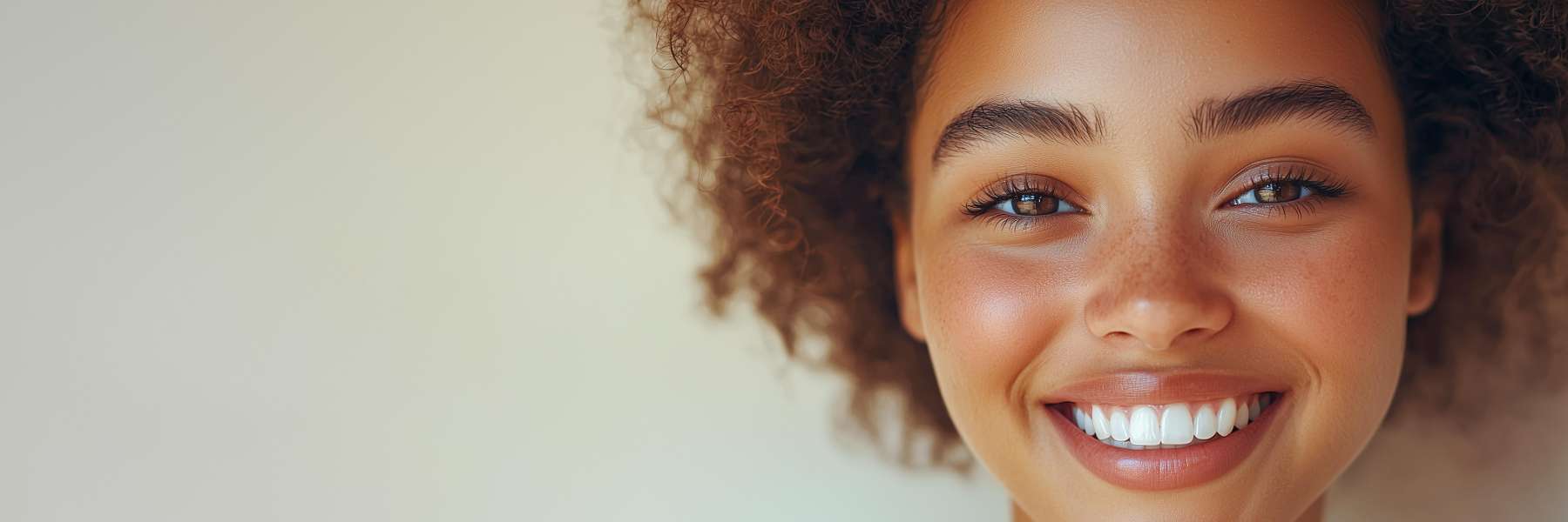 A woman smiling after getting a smile makeover in Milwaukee, WI