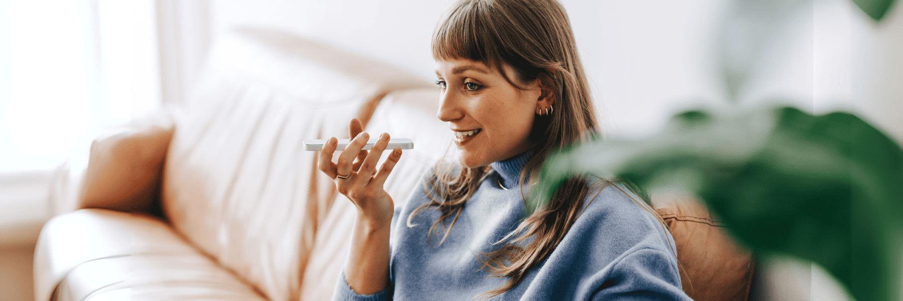 woman smiling after treatment for halitosis